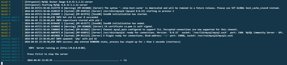 Laravel executando na porta 80